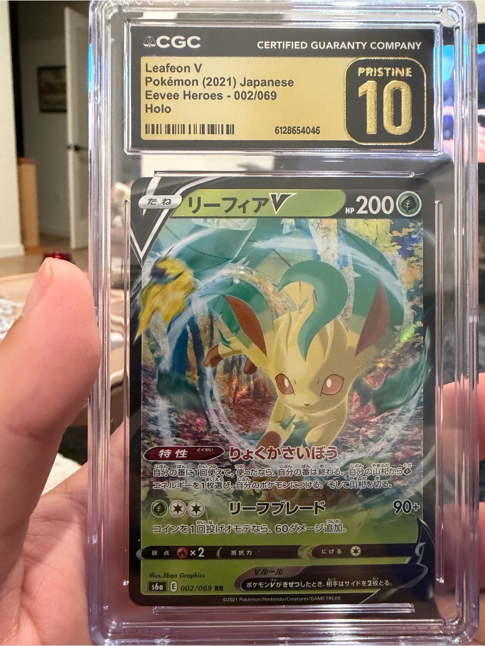 Pokemon Leafeon 2021 Rare CGC Pristine 10 Eeveelution